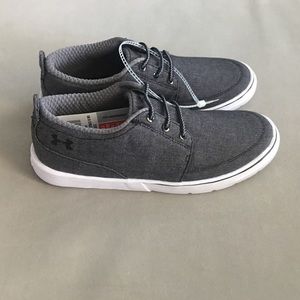 Under Armour 6Y Black Slip-on Shoes, New!